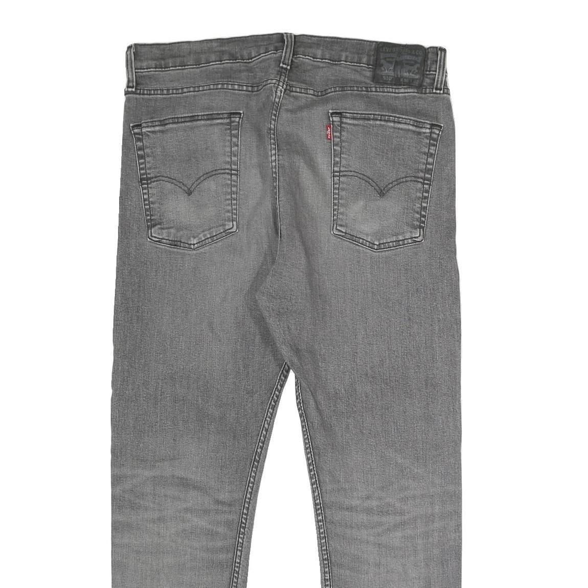 LEVI'S 510 Mens Jeans Grey Slim Skinny Denim Medium W36 L28 Cotton Blend Zip