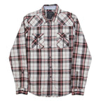 GUESS Mens Shirt Red Check Long Sleeve M
