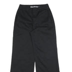 DICKIES Womens Black Cotton Blend Loose Straight Trousers W27 L32 Workwear Zip