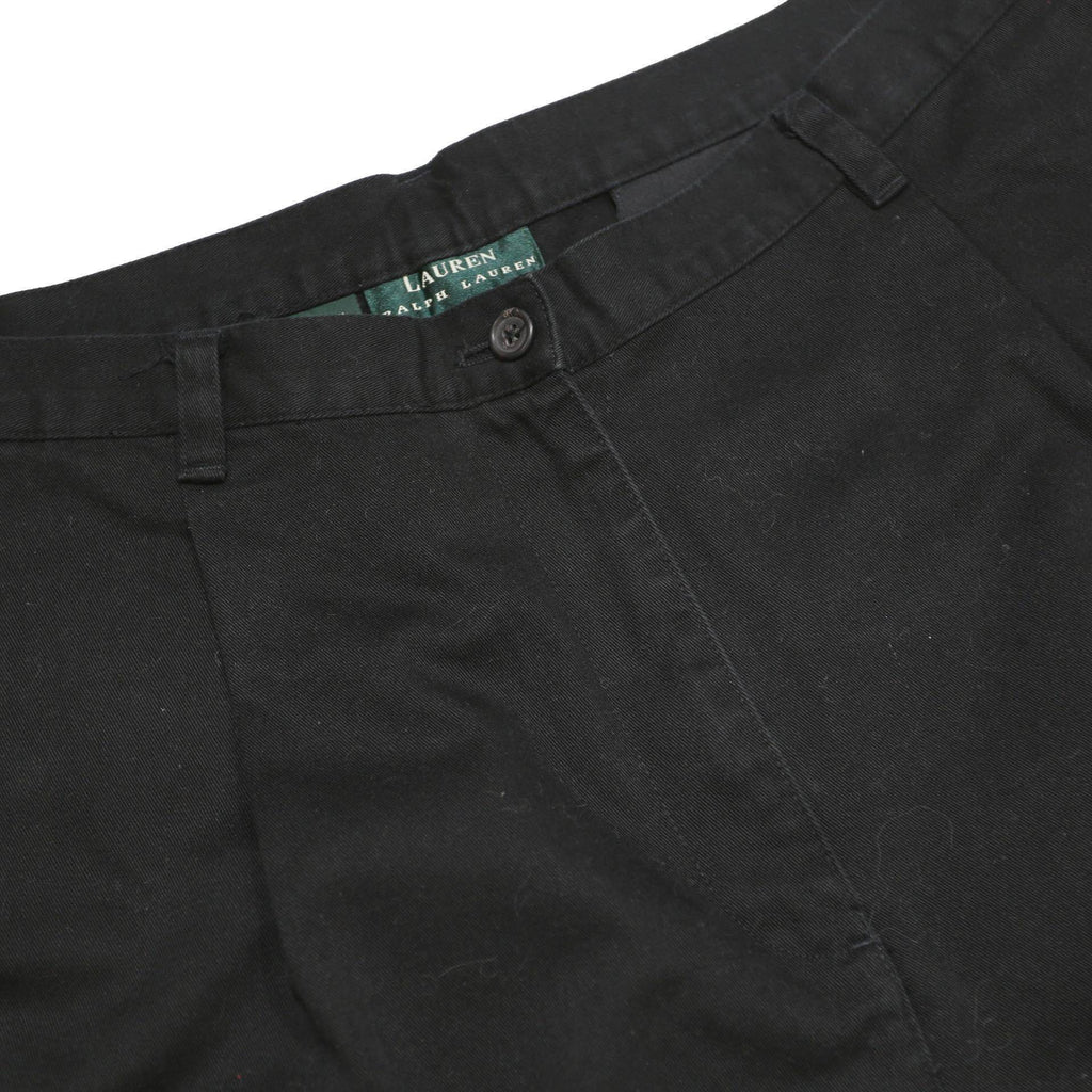 LAUREN RALPH LAUREN Womens Black Casual Cotton Shorts L W34 Classic Comfortable