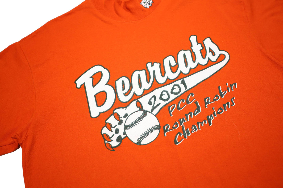 GATOR Mens Orange Bearcats Graphic T-Shirt L Short Sleeve Mock Neck Cotton Blend