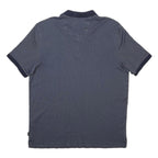 CALVIN KLEIN Mens Blue Cotton Blend Polo Shirt M Short Sleeve Button Plain