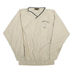 HARRITON Mens Beige Crawford County Golf V-Neck S Polyester Sweatshirt Pullover