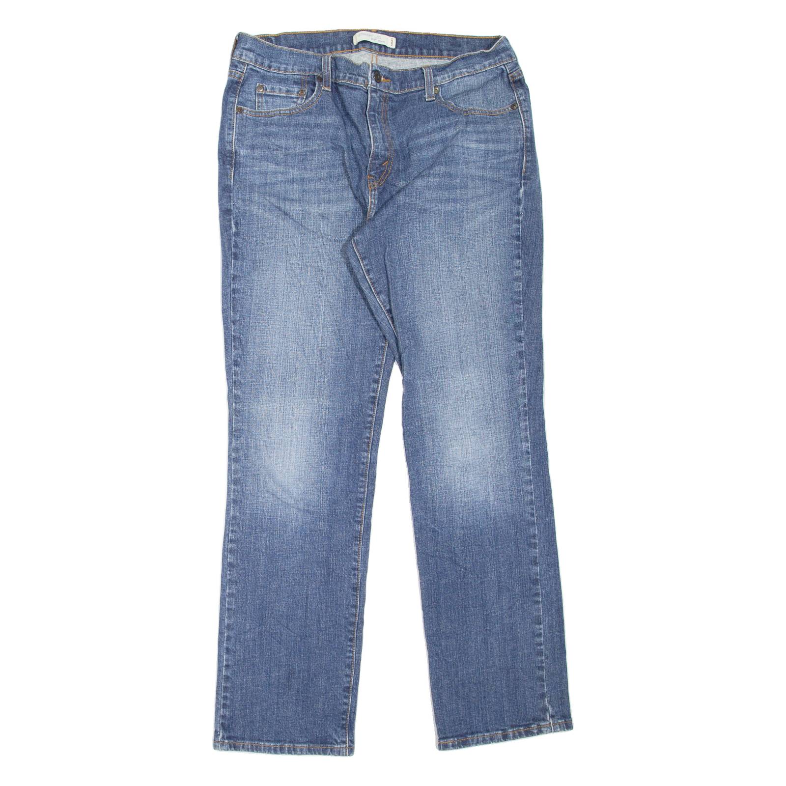 LEVI'S 505 Womens Jeans Blue Regular Straight Stone Wash W32 L30