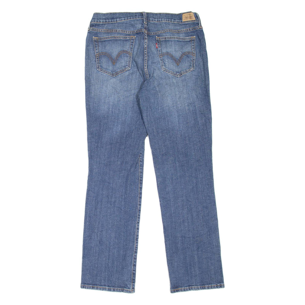 LEVI'S 505 Womens Jeans Blue Regular Straight Stone Wash W32 L30