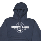 CHAMPION Mens Navy Damonte Ranch Football Pullover Hoodie M Cotton Blend