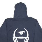 CHAMPION Mens Navy Damonte Ranch Football Pullover Hoodie M Cotton Blend