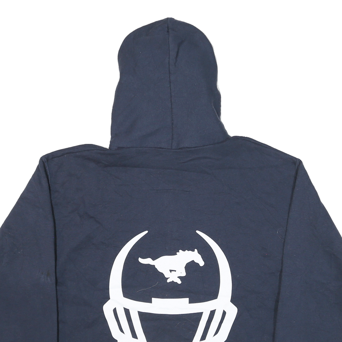 CHAMPION Mens Navy Damonte Ranch Football Pullover Hoodie M Cotton Blend