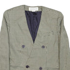 JONES NEW YORK Mens Black & White Houndstooth Double Button Jacket M Cotton