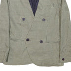 JONES NEW YORK Mens Black & White Houndstooth Double Button Jacket M Cotton