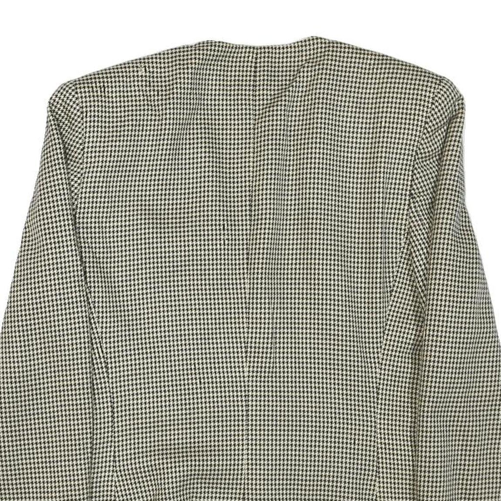 JONES NEW YORK Mens Black & White Houndstooth Double Button Jacket M Cotton