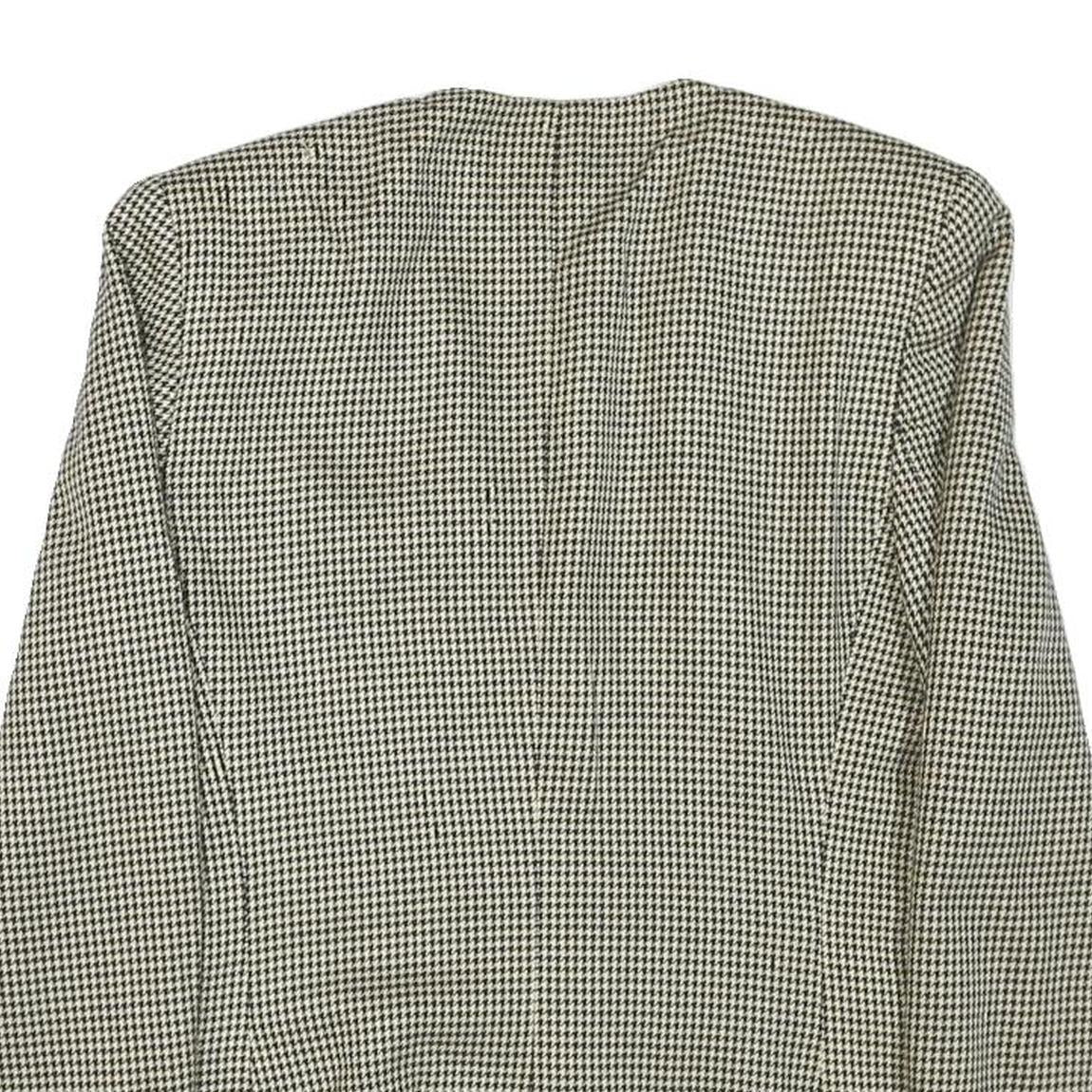 JONES NEW YORK Mens Black & White Houndstooth Double Button Jacket M Cotton