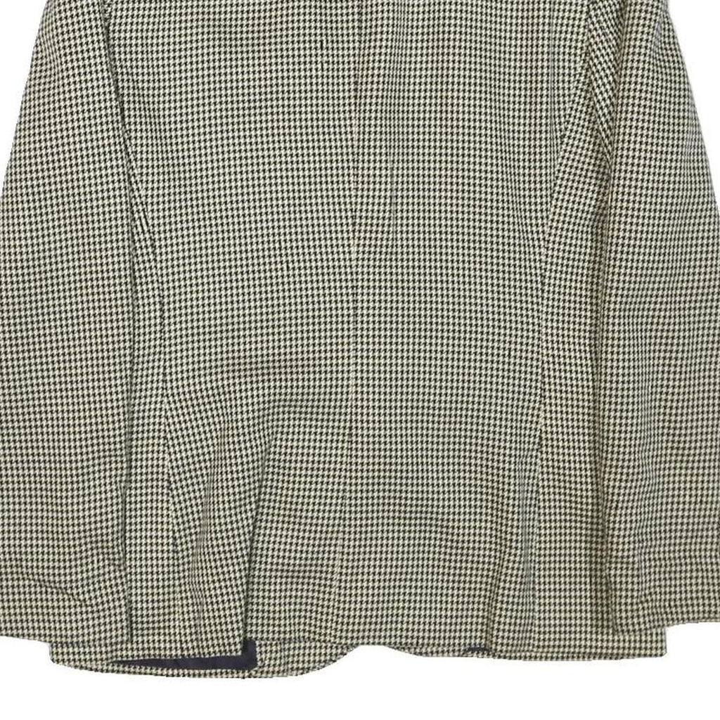 JONES NEW YORK Mens Black & White Houndstooth Double Button Jacket M Cotton