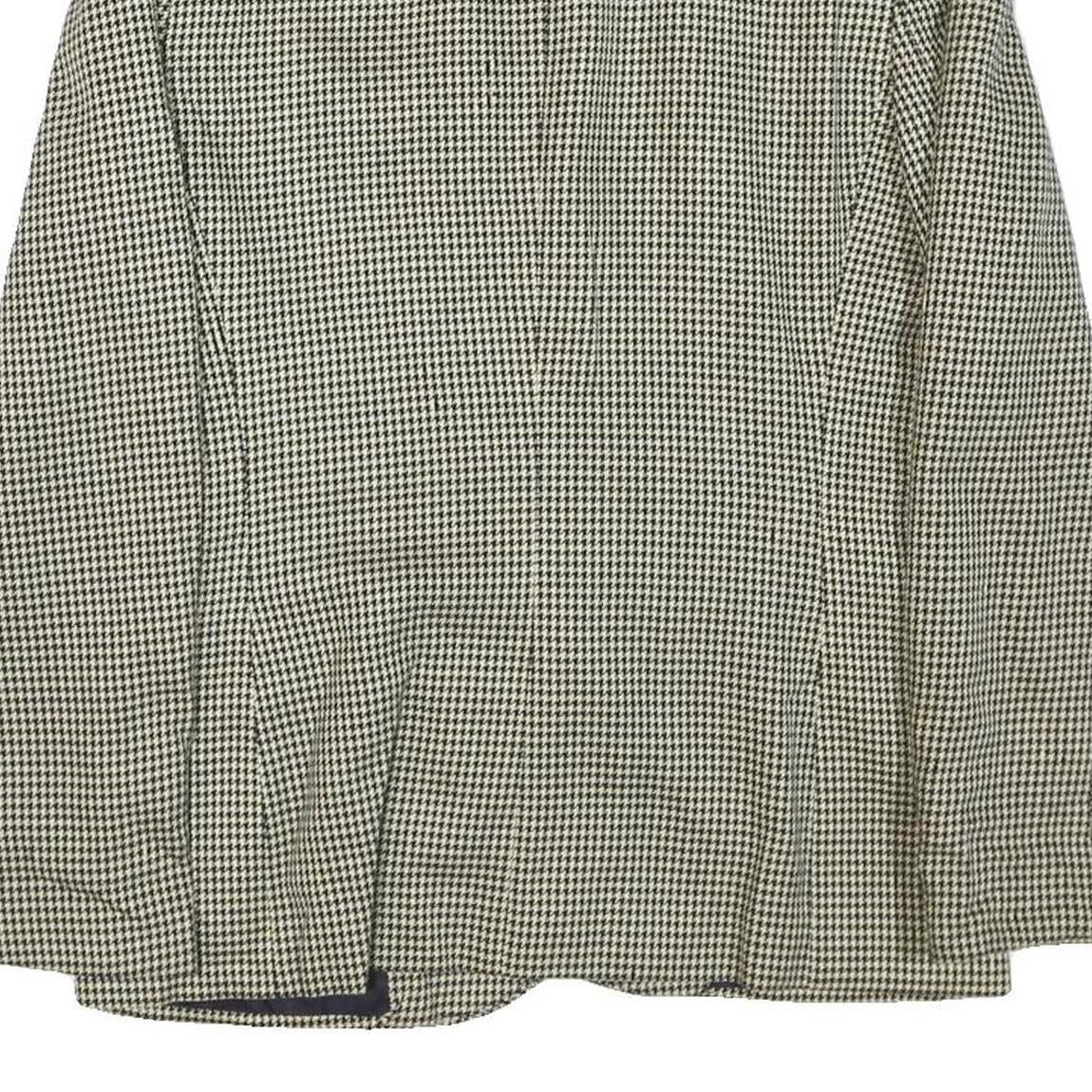 JONES NEW YORK Mens Black & White Houndstooth Double Button Jacket M Cotton