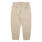 DOCKERS Mens Cotton Blend Beige Classic Trousers W34 L28 Casual Zip Pocket