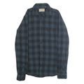 LONG JOHN & SONS Mens Blue & Black Check Shirt M Cotton Casual Button Shirt