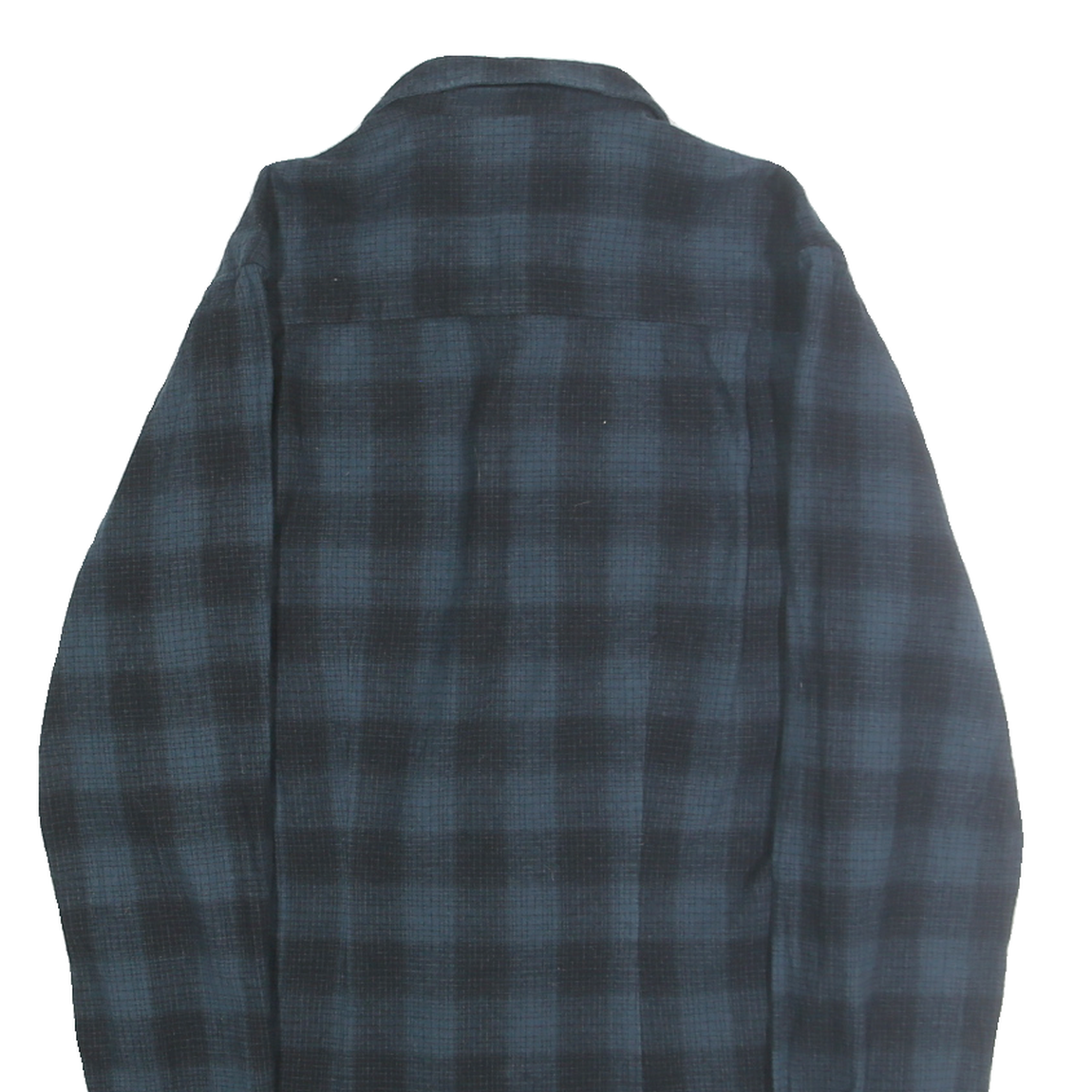 LONG JOHN & SONS Mens Blue & Black Check Shirt M Cotton Casual Button Shirt