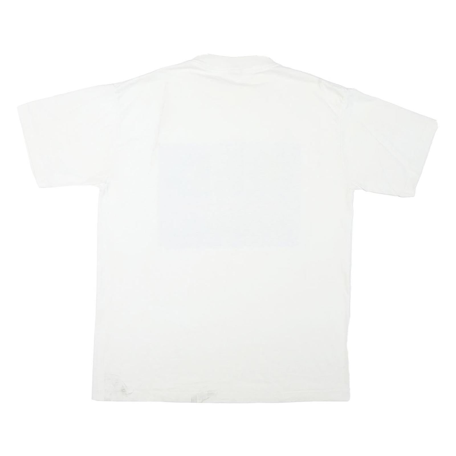 Mens White Graphic T-Shirt XL Short Sleeve Crew Neck Old Extinct Print