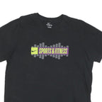 NIKE Mens Black Sports & Fitness Graphic T-Shirt L Short Sleeve Crew Neck