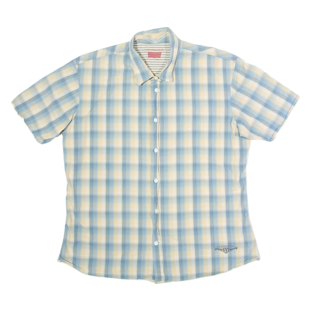LEVI'S Mens Shirt Blue Check XL