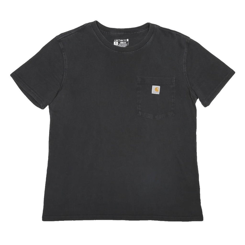 CARHARTT Womens Black Pocket T-Shirt M Short Sleeve Crew Neck Cotton Casual