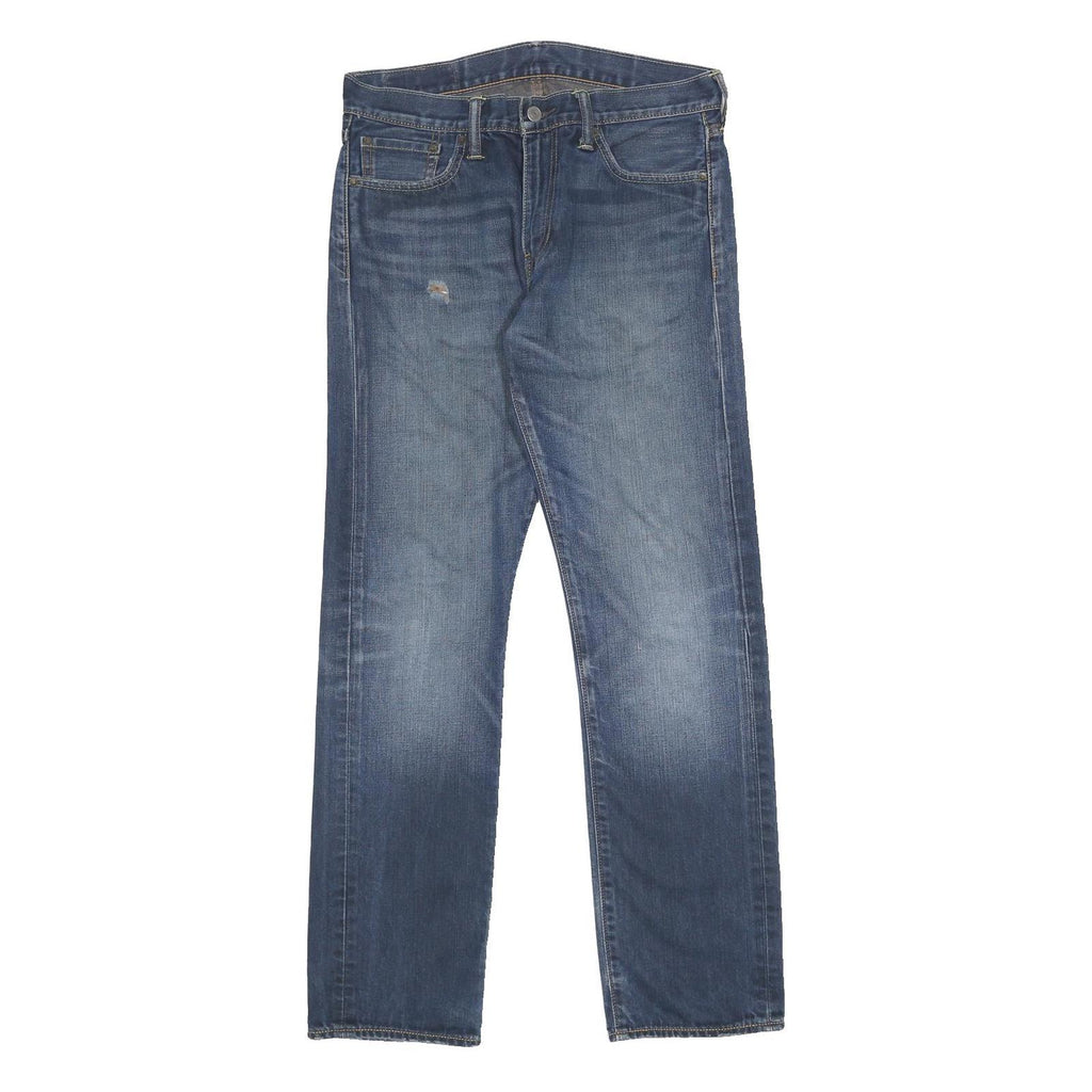 LEVI'S 504 Mens Jeans Blue Regular Straight Denim Medium W31 L32 Classic Fit Zip