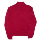 CHAPS Mens Jumper Red 1/4 Zip Tight Knit M