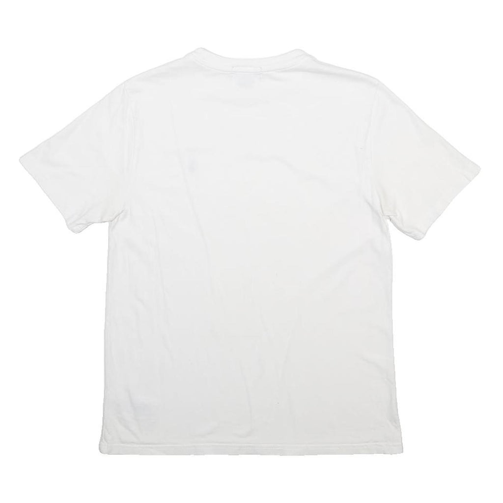 POLO RALPH LAUREN Boys White Plain Tee L Short Sleeve Crew Neck Cotton Blend