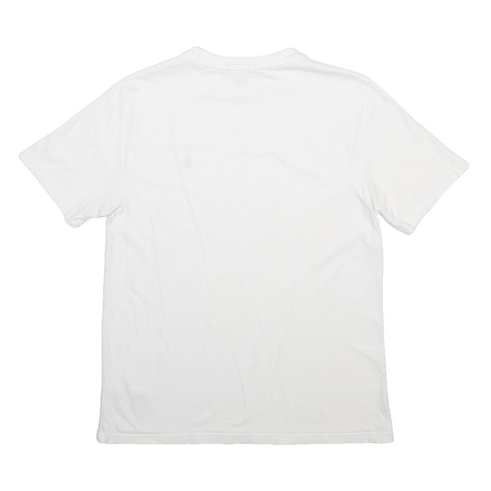 POLO RALPH LAUREN Boys White Plain Tee L Short Sleeve Crew Neck Cotton Blend