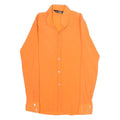 SPORT Mens Orange Shirt S Cotton Blend Lightweight Long Sleeve Casual