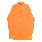 SPORT Mens Orange Shirt S Cotton Blend Lightweight Long Sleeve Casual
