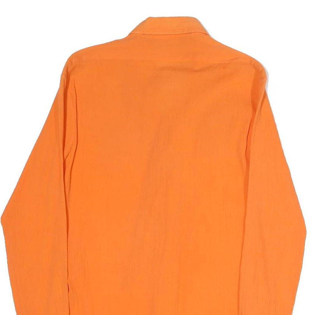 SPORT Mens Orange Shirt S Cotton Blend Lightweight Long Sleeve Casual