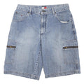 TOMMY HILFIGER Mens Denim Blue Cargo Shorts M W32 Casual Cotton Blend