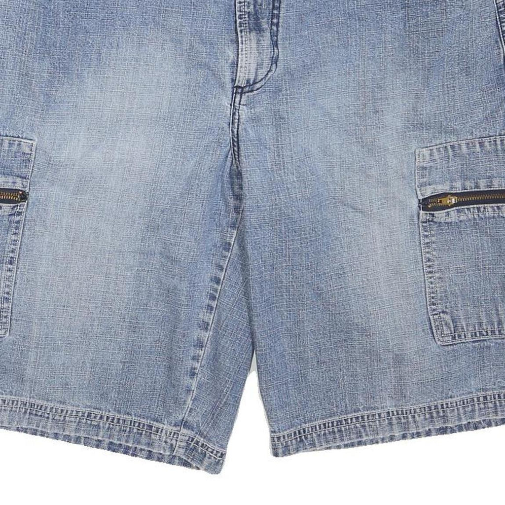 TOMMY HILFIGER Mens Denim Blue Cargo Shorts M W32 Casual Cotton Blend