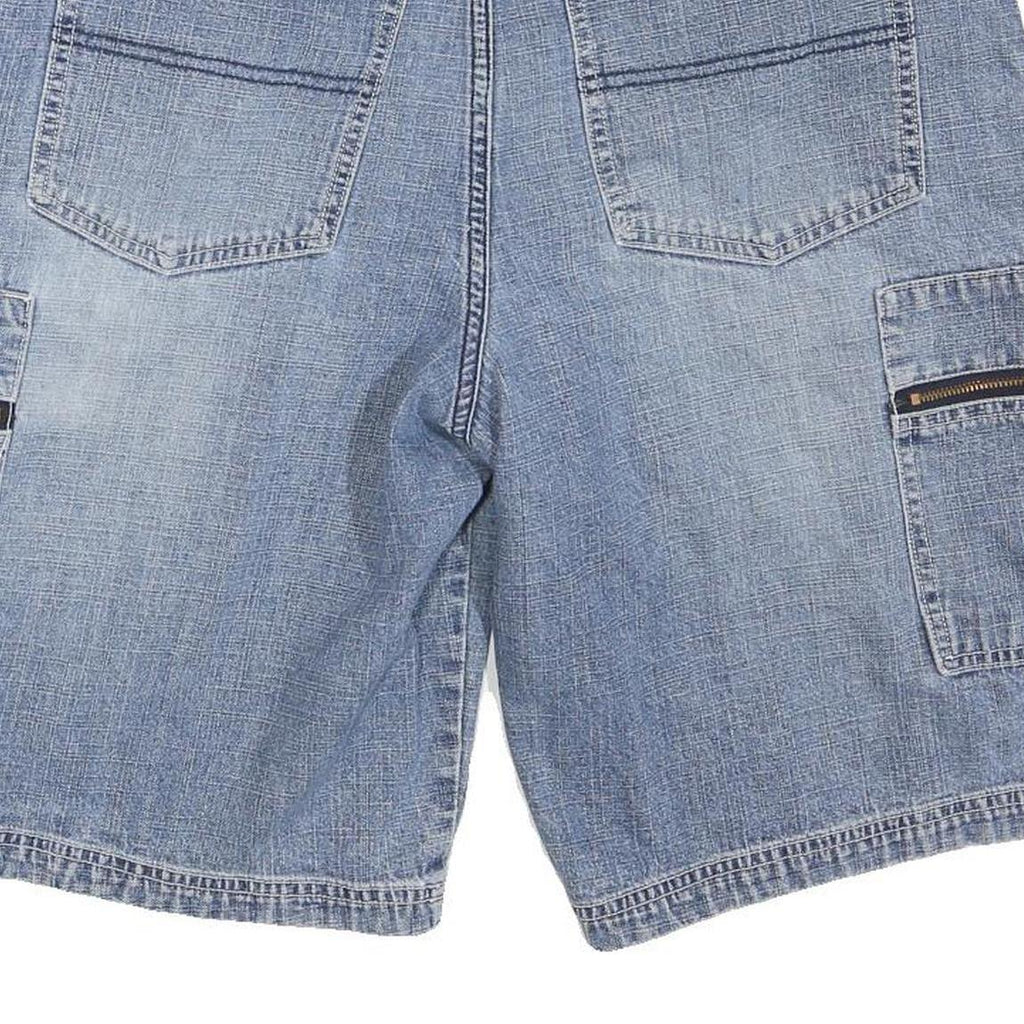 TOMMY HILFIGER Mens Denim Blue Cargo Shorts M W32 Casual Cotton Blend