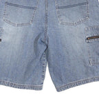 TOMMY HILFIGER Mens Denim Blue Cargo Shorts M W32 Casual Cotton Blend