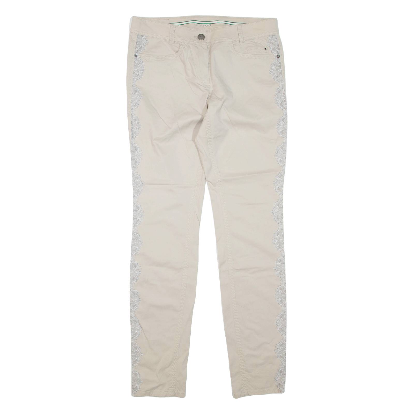 MARC CAIN Womens Trousers Beige Regular Skinny W30 L32