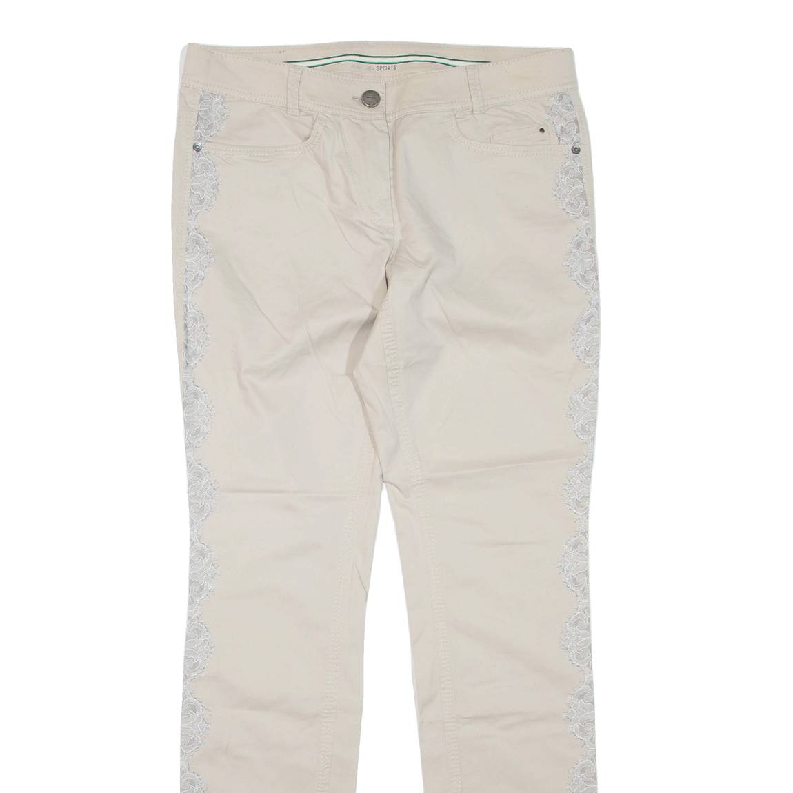 MARC CAIN Womens Trousers Beige Regular Skinny W30 L32