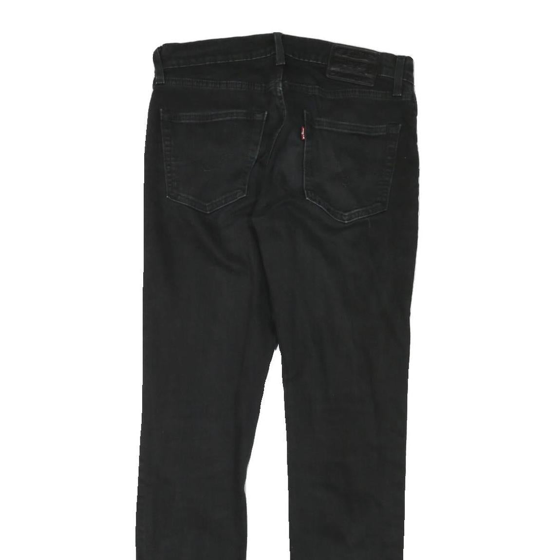 LEVI'S 511 Mens Slim Black Denim Jeans Cotton Blend W30 L32 Authentic Zip