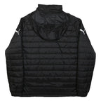 PUMA Mens Black Hooded Jacket M Polyester Quilted Zip Sportswear