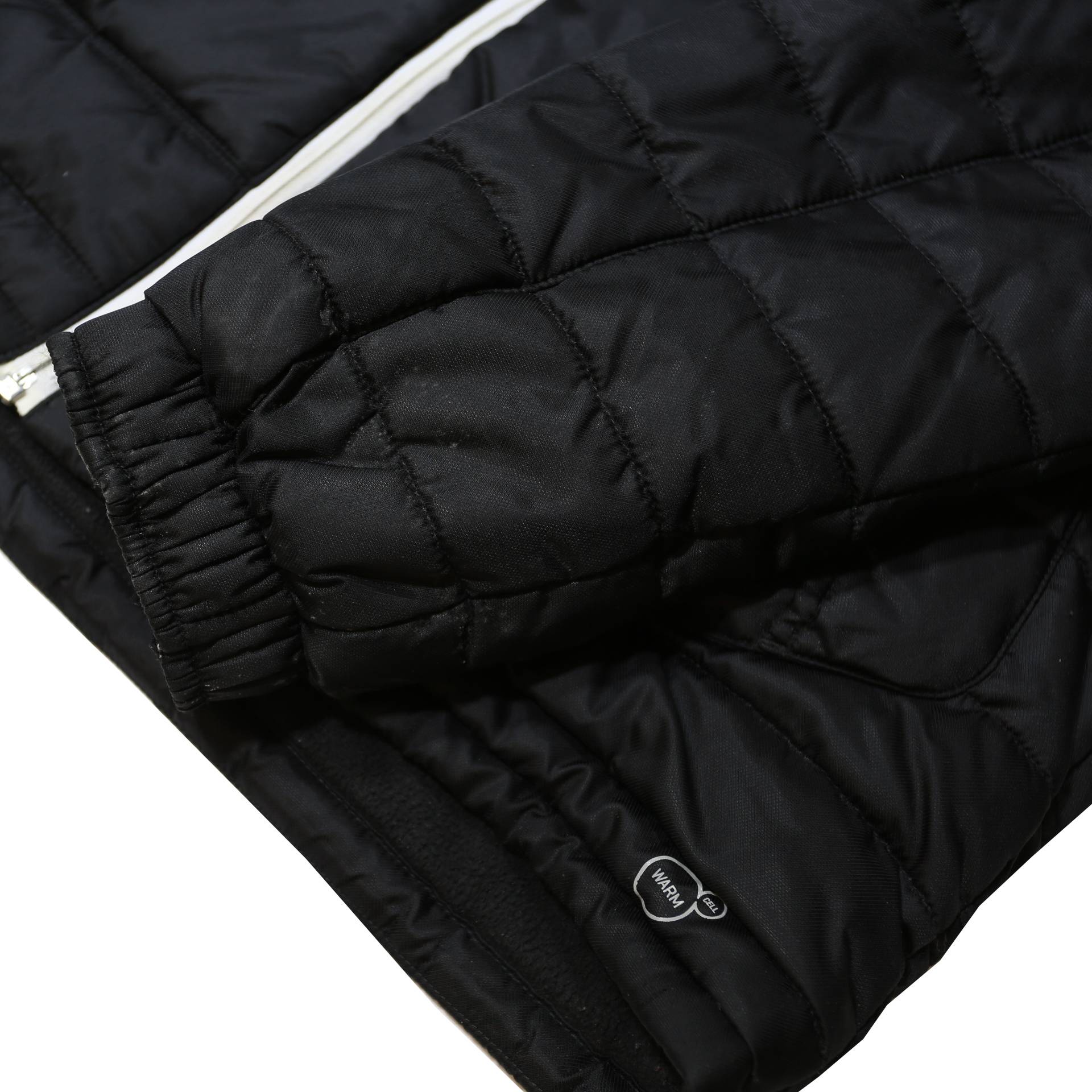 PUMA Mens Black Hooded Jacket M Polyester Quilted Zip Sportswear