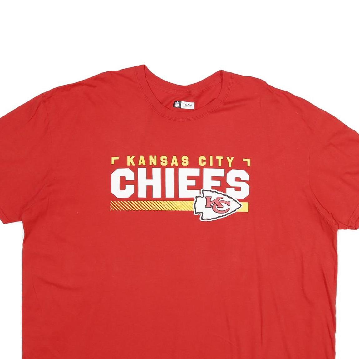 NFL Mens Red Kansas City Chiefs Graphic T-Shirt 3XL Short Sleeve Crew Neck