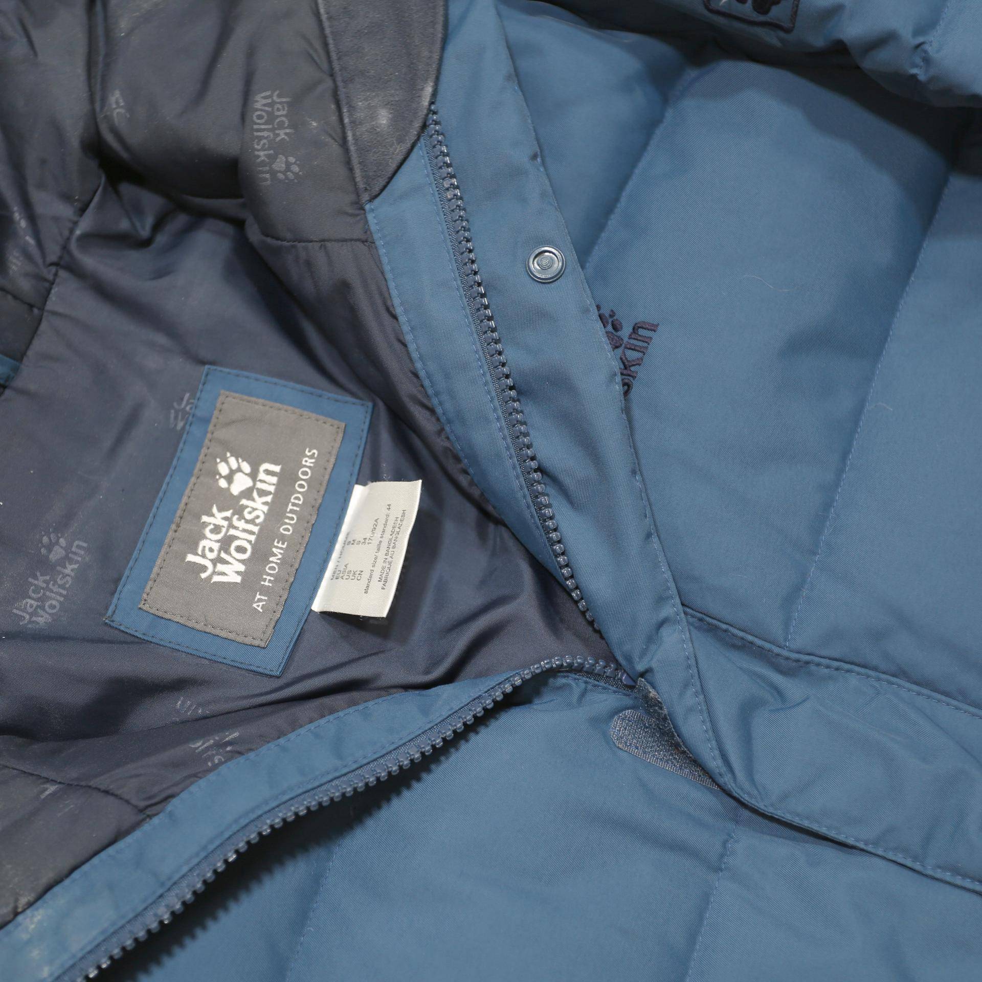 JACK WOLFSKIN Mens Blue Winter Puffer Jacket S Polyester Blend Waterproof