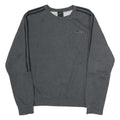 ADIDAS Mens Grey Sweatshirt S Cotton Crew Neck Pullover Sports Casual