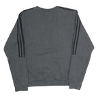 ADIDAS Mens Grey Sweatshirt S Cotton Crew Neck Pullover Sports Casual