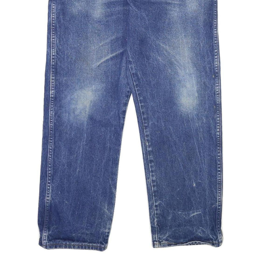WRANGLER Mens Classic Blue Denim Jeans W36 L30 Button Closure Relaxed Fit