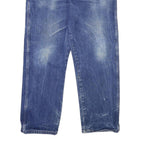WRANGLER Mens Classic Blue Denim Jeans W36 L30 Button Closure Relaxed Fit