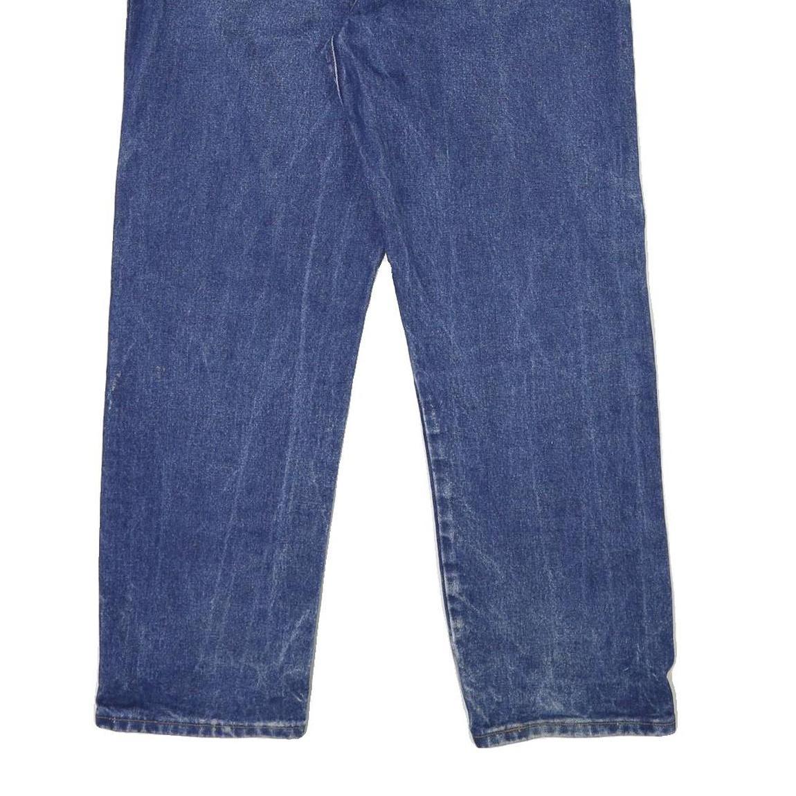 WRANGLER Mens Classic Blue Denim Jeans W36 L30 Button Closure Relaxed Fit