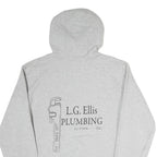 CARHARTT Mens Grey Hoodie S L.G. Ellis Plumbing Workwear Pullover Cotton