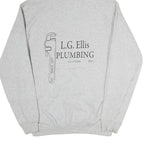 CARHARTT Mens Grey Hoodie S L.G. Ellis Plumbing Workwear Pullover Cotton